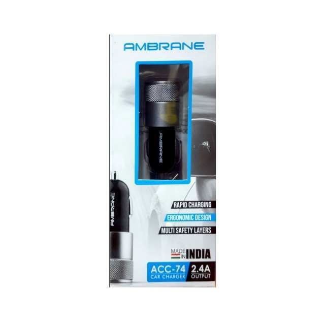 Ambrane ACC-74 Car Charger Dual Port