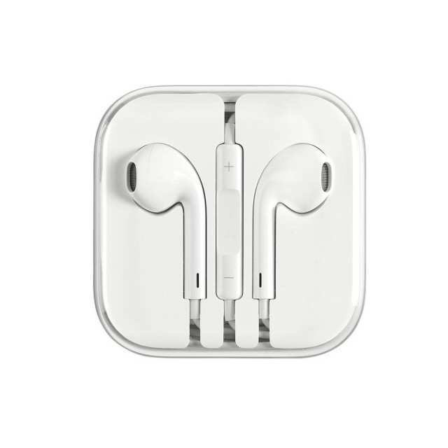 White Earphone with Mic Iphone Model