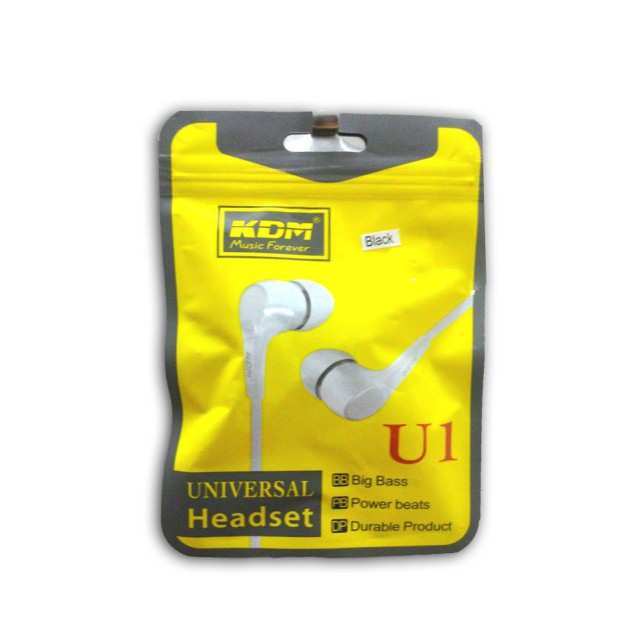 KDM U1 Big Bass Earphone 3.5 mm Jack