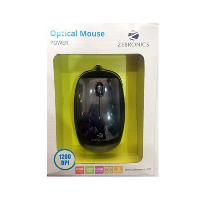 Wired Optical Mouse Zebronics Power