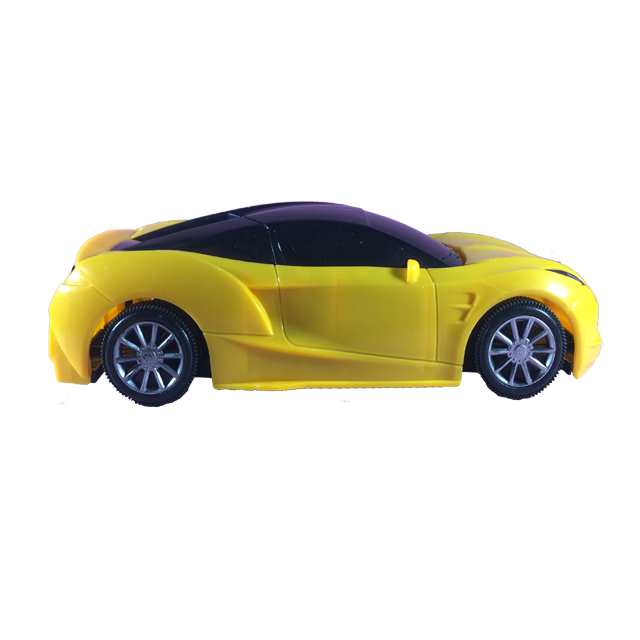 Lighting Yellow Sports Car For Kids Above 3 Year