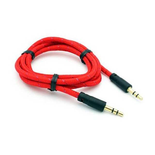 Red Aux Cable For Car Audio Player – iTouch Pro