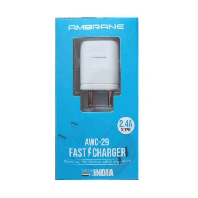 Universal Compatibility Dual USB Port Ambrane Charger