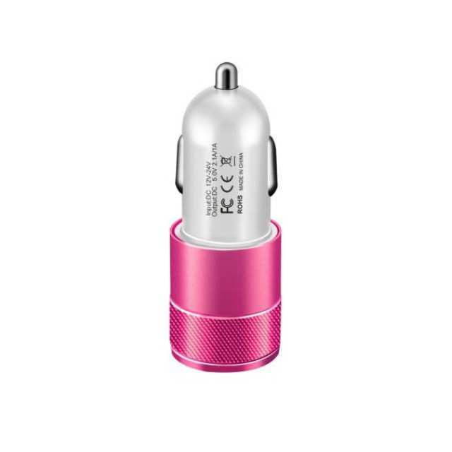 iTouch Plus Dual USB 2.1A Car Charger Adapter – Pink