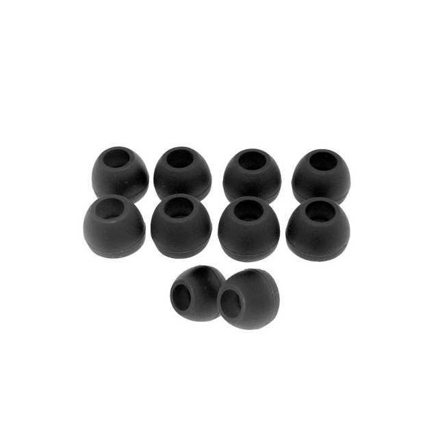 Black Rubber Earphone Buds Soft Silicon – 50 Pcs