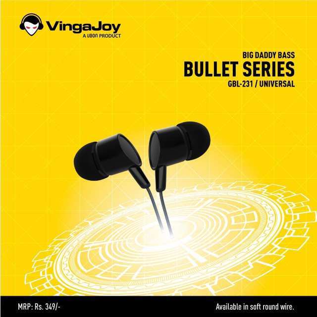 Black 3.5mm Earphone Vingajoy GBL 231