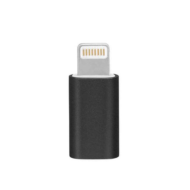 Micro USB to Iphone Data Cable Connector – Black